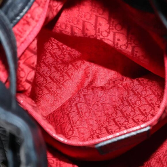 Christian Dior Canage Shoulder Bag Leather Black Gold Auth hk2058 - Picture 13 of 15